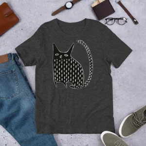 T-shirt Cat Cute Funny Print Gift