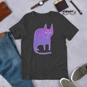 T-shirt Colorful Cat Abstract Painting Print Gift