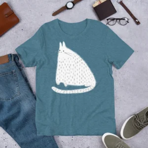 T-shirt Fluffy Cat Plants Print Gift