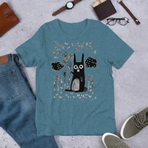 T-shirt Garden Rabbit Flower Meadow Print Funny Gift