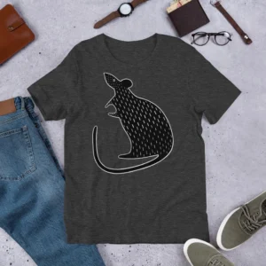 T-shirt Minimalist Rat Rodent Sketch Art Goth Funny Gift