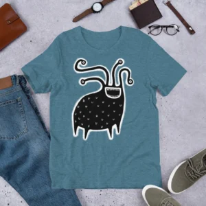 T-shirt Monster Alien Eyeball Print Funny Cute Gift