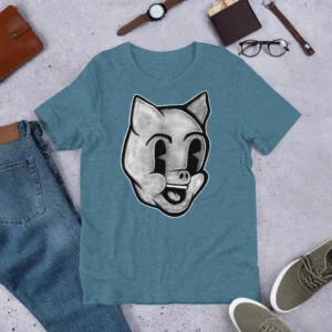 T-shirt Pig Shirt Retro Style Print Funny Gift