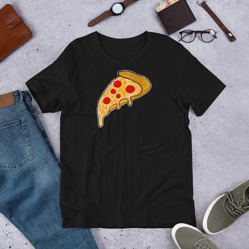 T-shirt Pizza Pie Foodie Chef Cat Print Funny Gift